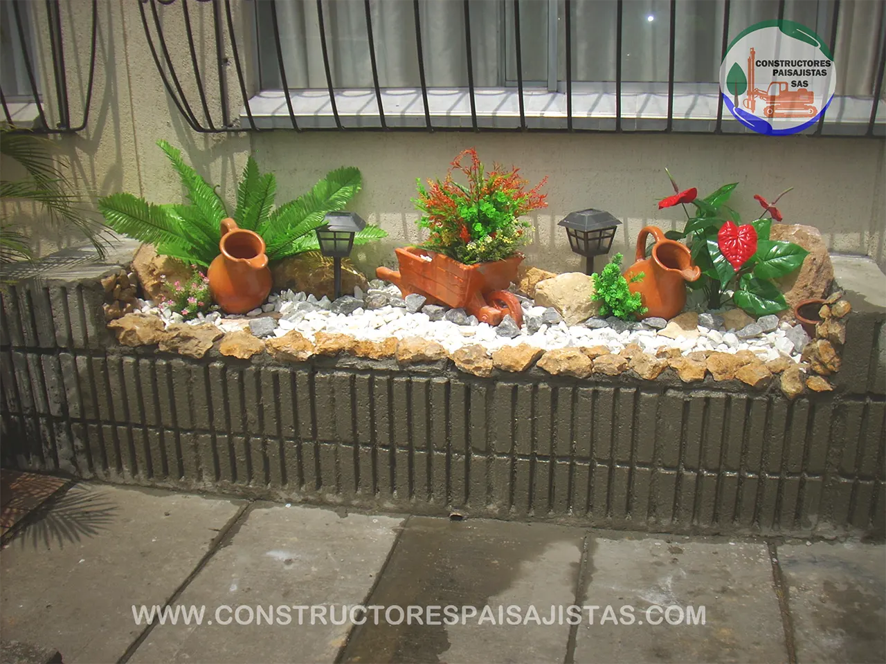 construcción de jardines y zonas verdes cascadas artificiales